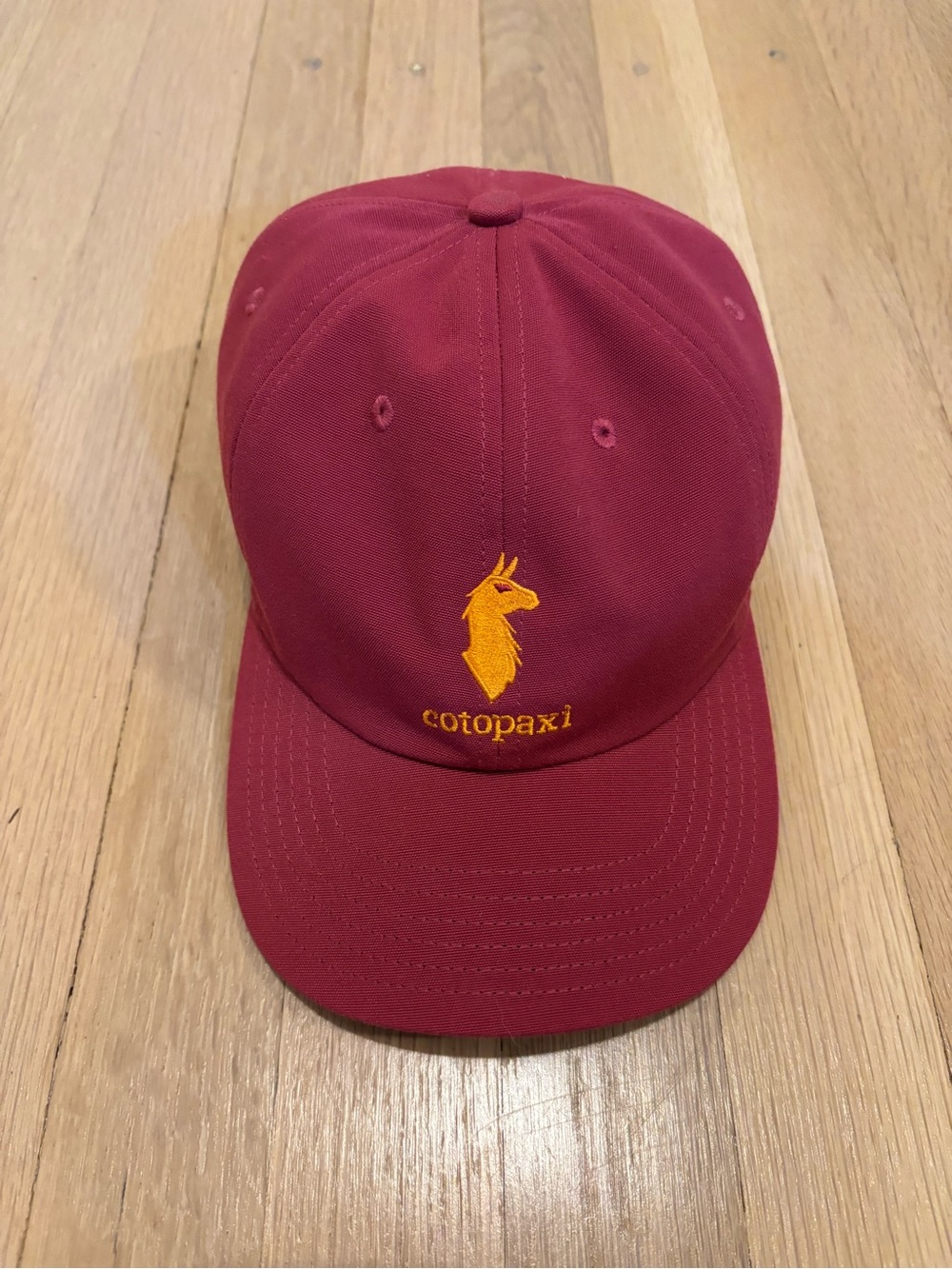 Cotopaxi Adjustable Dad Hat Cap Burgundy Embroidered Logo Strapback Unisex